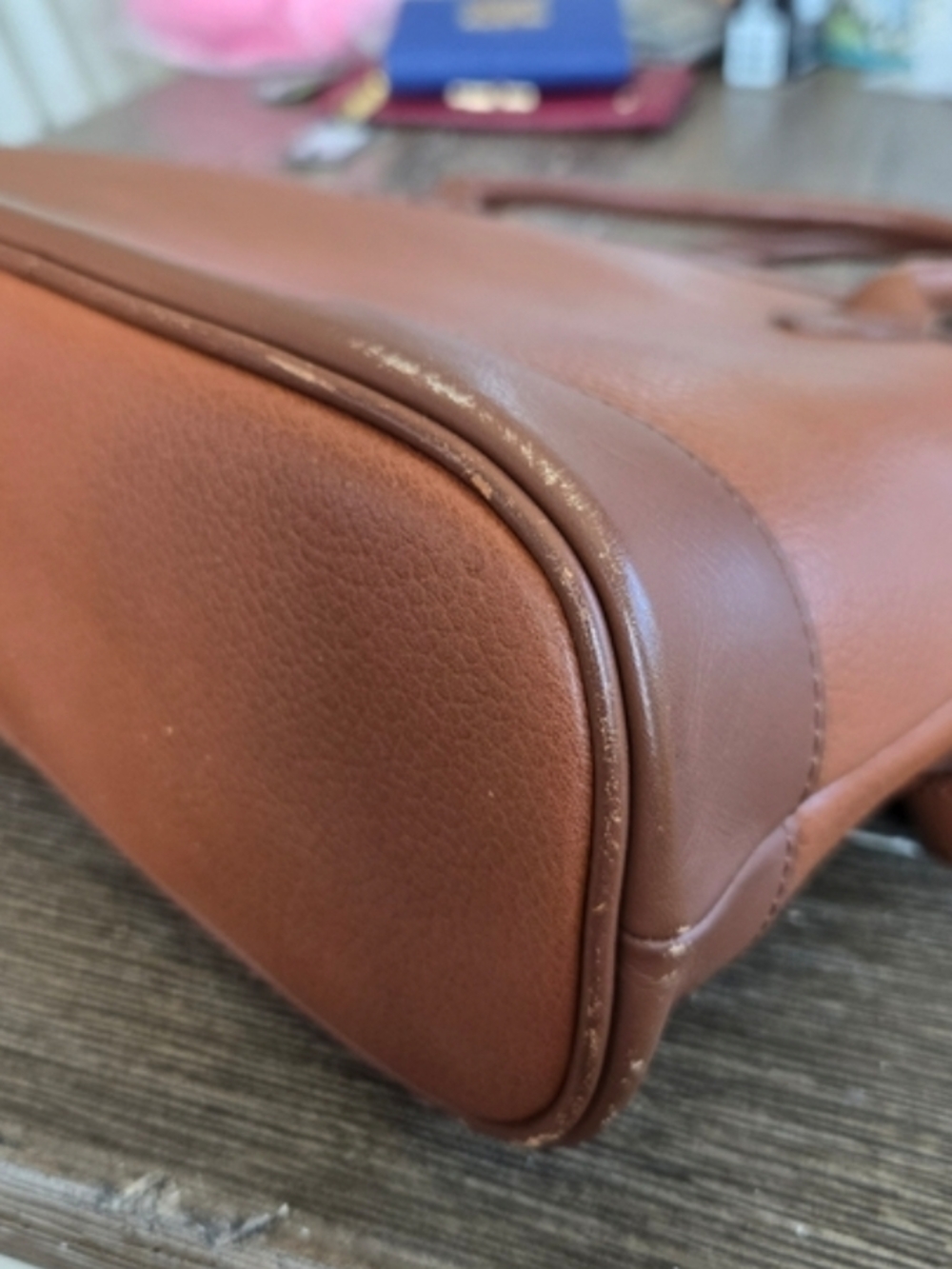 Burberry Brown Leather Tote Bag - Picture 3 of 5